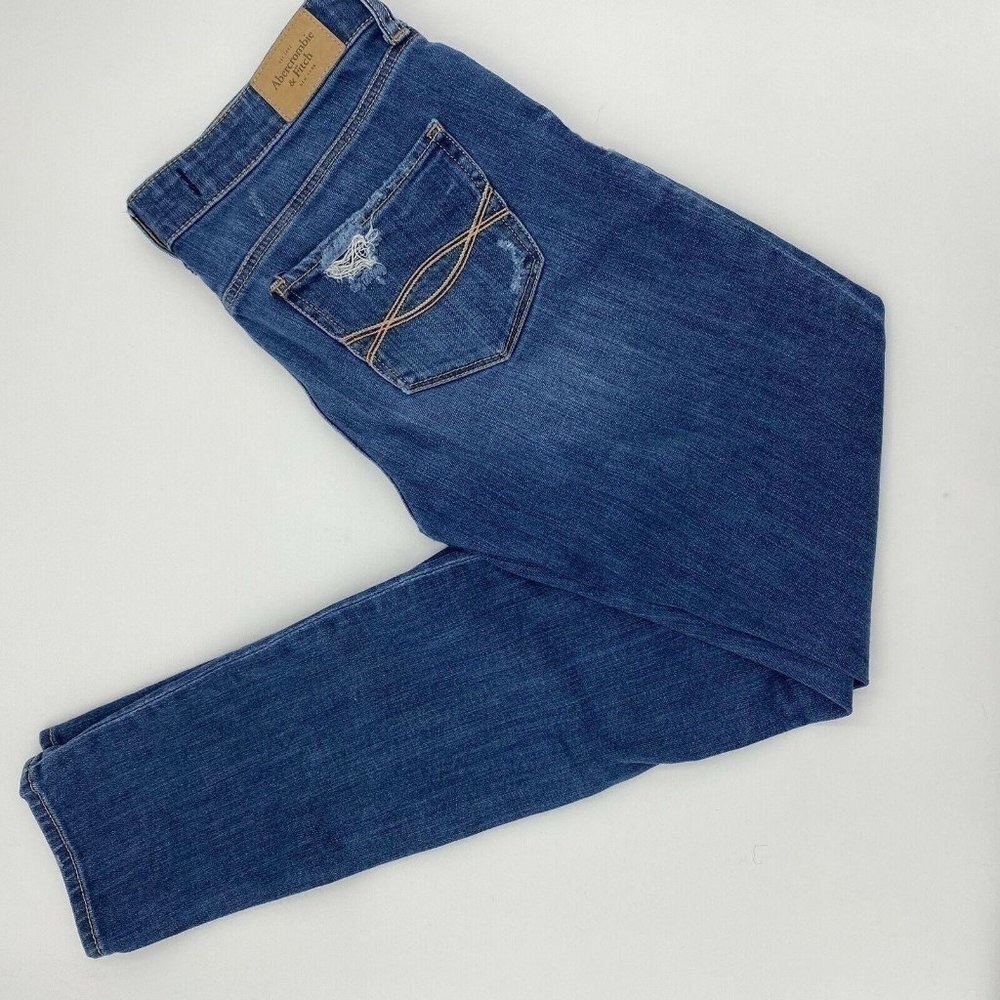 Abercrombie & Fitch Womens Straight Ankle Sz 2R (26x31) Blue Jeans